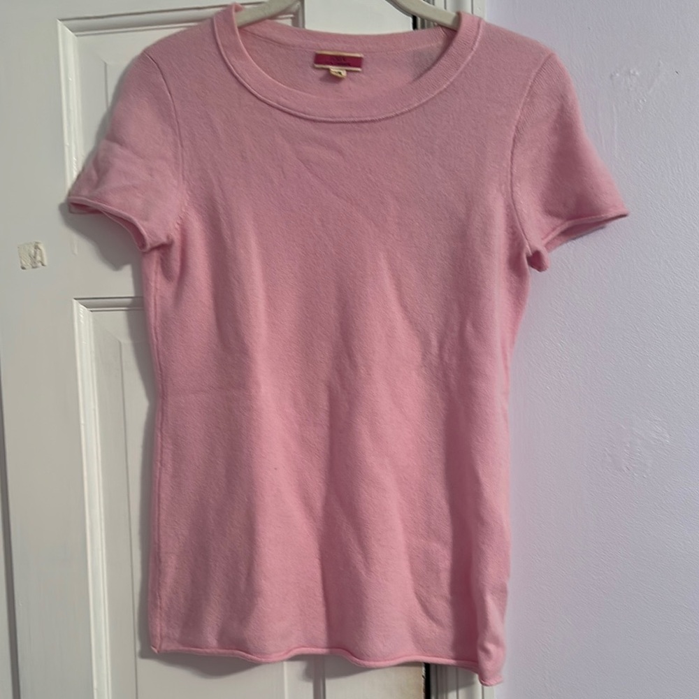 J. Crew Cashmere Light Pink Short Sleeve